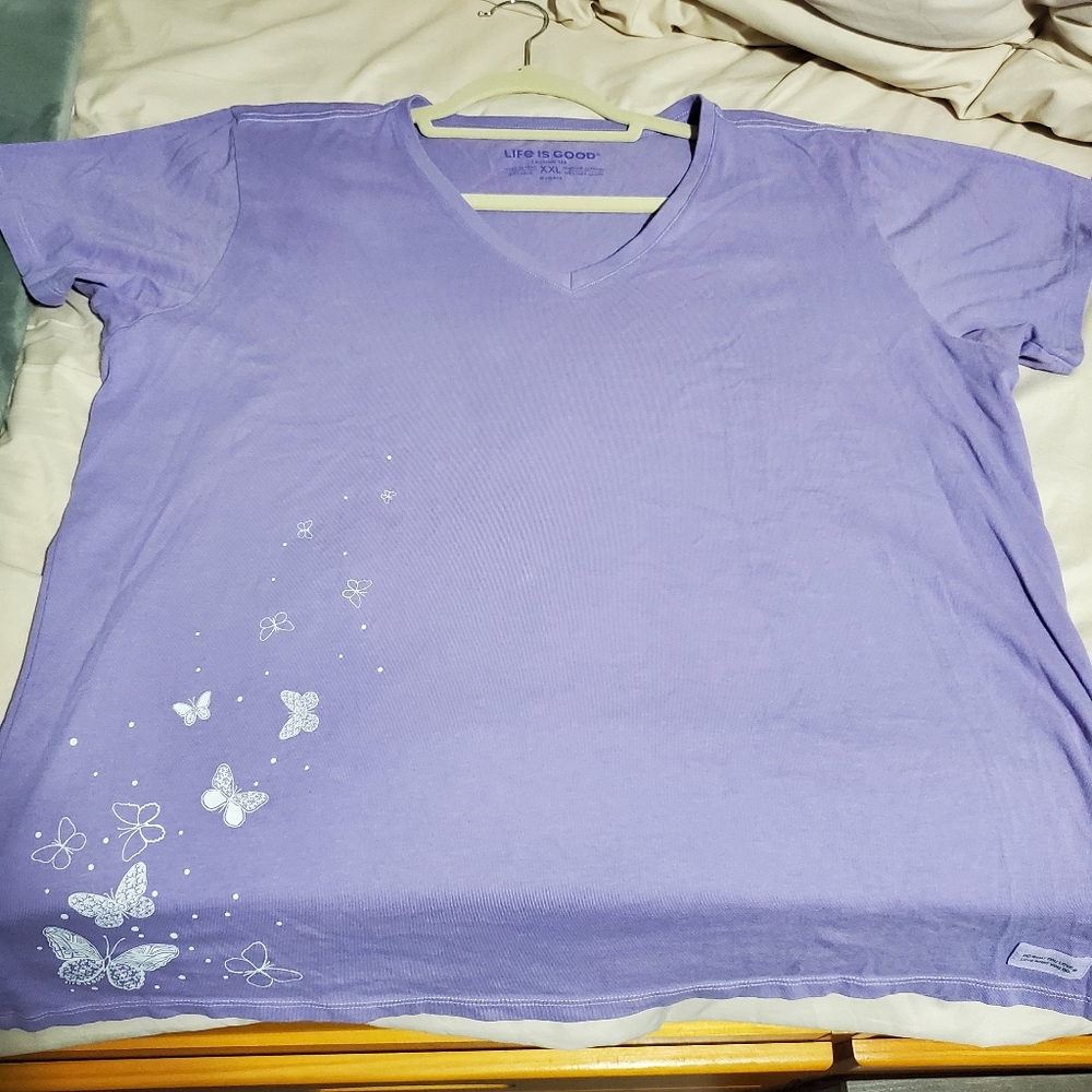 Women's purple crusher tee